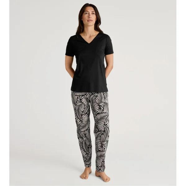 T-shirt noir femme col en V Favourites Sun