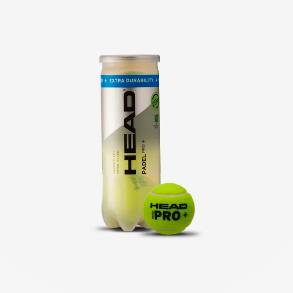 Tube de 3 balles de padel pressurissés- Head Padel Pro +