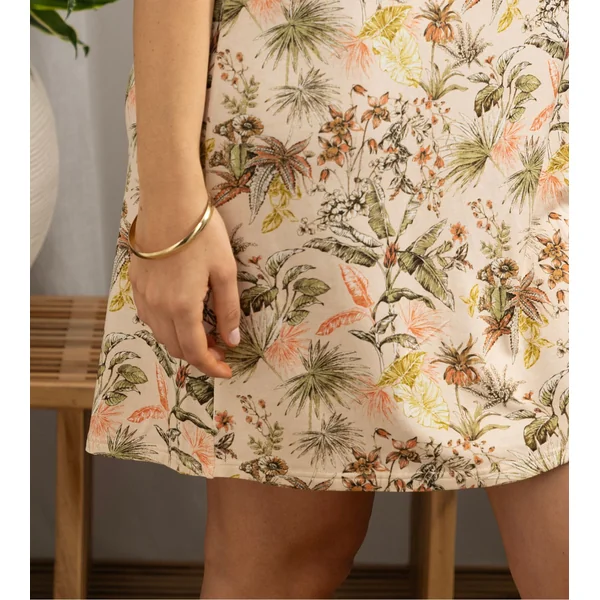 Tunique à fleurs et dentelle Évasion Tropique Matin Tropic