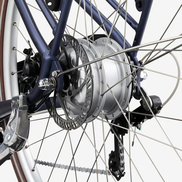 VELO DE VILLE ELECTRIQUE ELOPS 900 E CADRE BAS BLEU FONCE