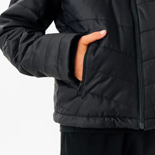 VESTE CHAUDE DE FOOTBALL COURTE ENFANT NOIRE