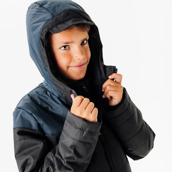 VESTE CHAUDE DE FOOTBALL COURTE ENFANT NOIRE