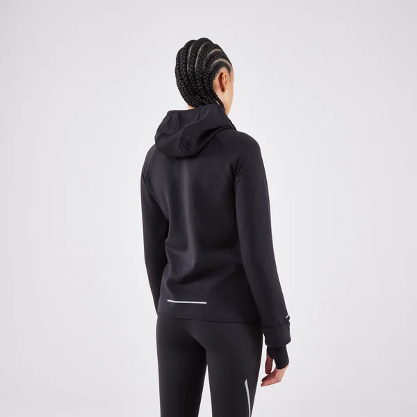 Veste chaude de running Femme, KIPRUN Run 500 Warm Noir fumé
