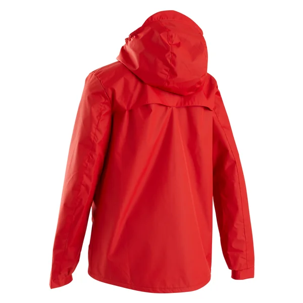 VESTE COUPE PLUIE DE FOOTBALL T500 ENFANT ROUGE