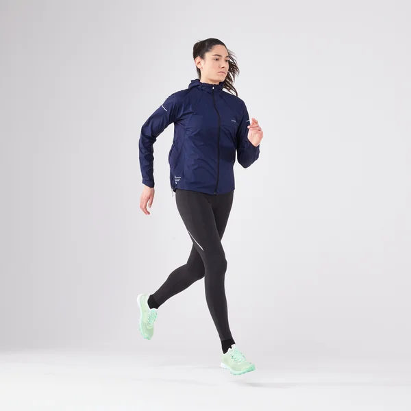 Veste coupe vent de running & trail running Femme - KIPRUN Run 900 Wind Bleue