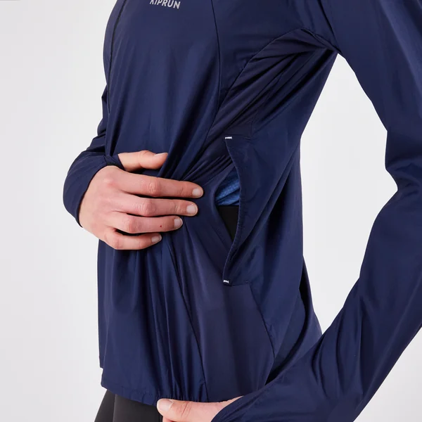 Veste coupe vent de running & trail running Femme - KIPRUN Run 900 Wind Bleue