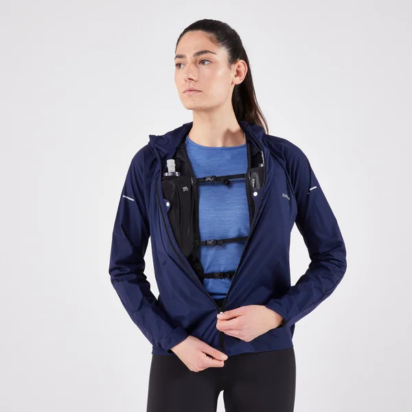 Veste coupe vent de running & trail running Femme - KIPRUN Run 900 Wind Bleue