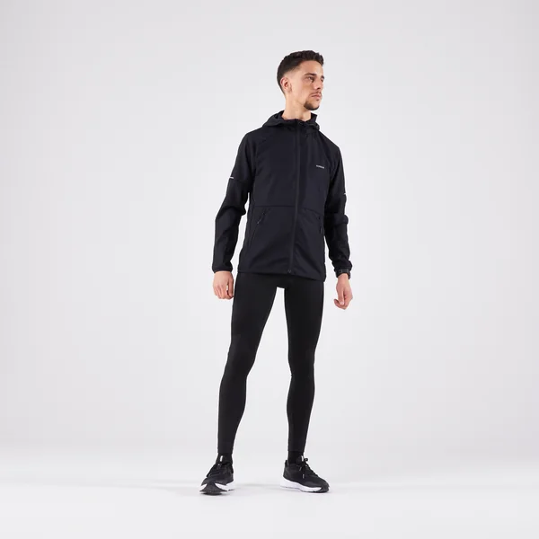 Veste coupe-vent de running & trail running Homme - KIPRUN Run 100 Noire