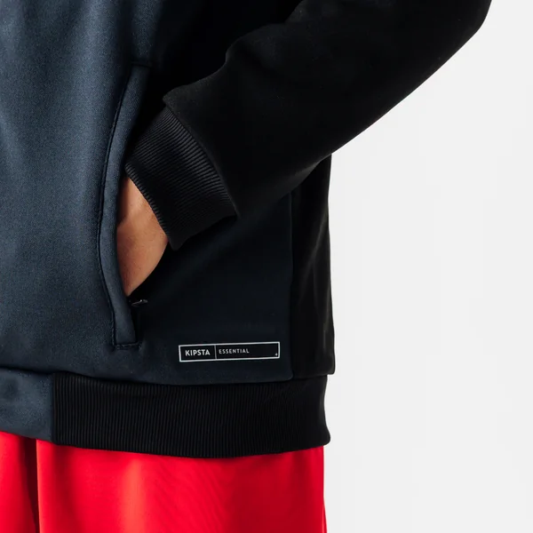Veste de football d'entrainement essential noire et grise