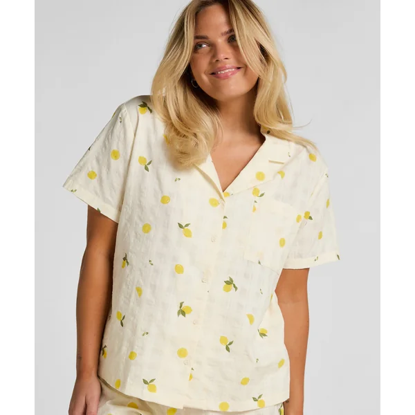 Veste de Pyjama Citron - Blanc