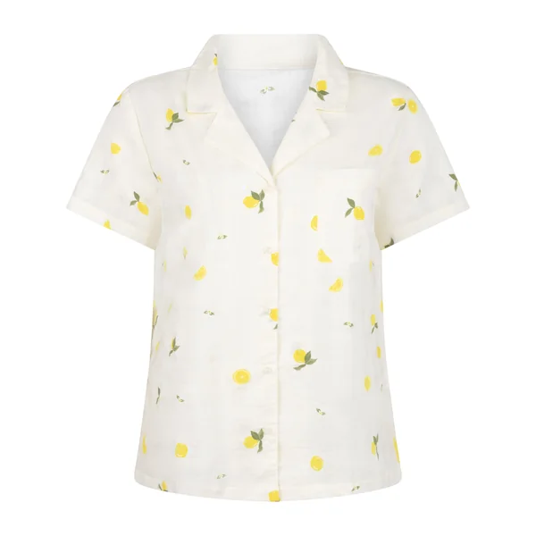 Veste de Pyjama Citron - Blanc