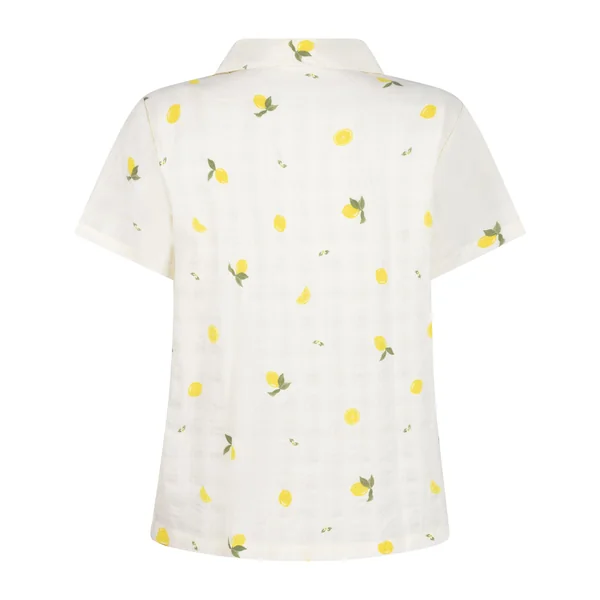 Veste de Pyjama Citron - Blanc
