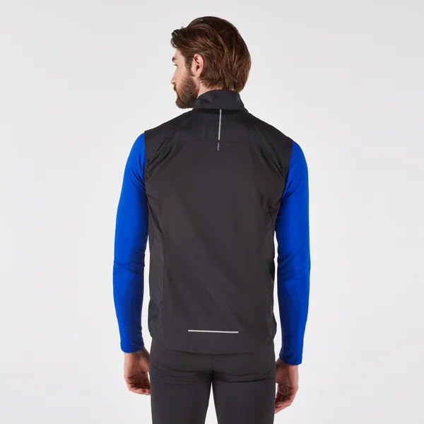 Veste de running coupe vent sans manche Homme, KIPRUN Run 500 noire