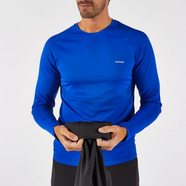 Veste de running coupe vent sans manche Homme, KIPRUN Run 500 noire