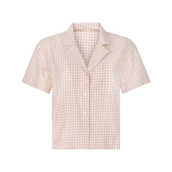 Veste en lin à carreaux - Blanc
