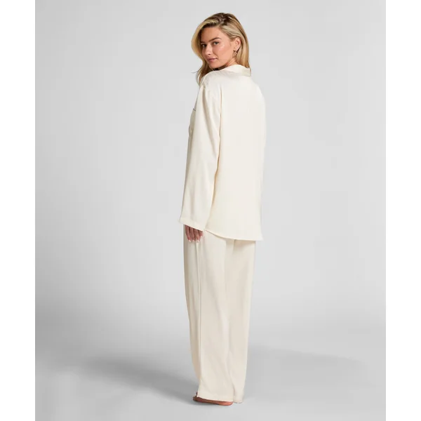 Veste en satin à rayures - Blanc