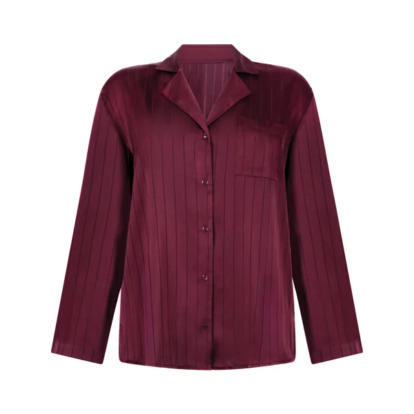 Veste en satin à rayures - Violet