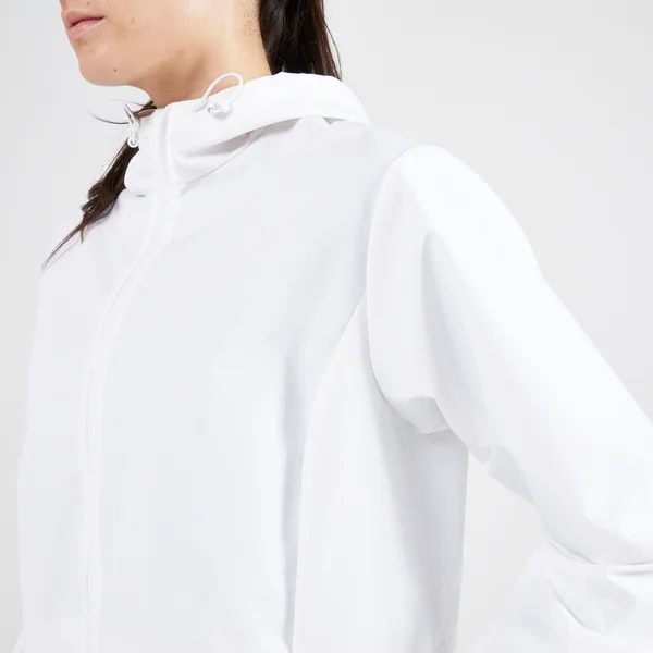 Veste imperméable de running femme - kiprun run 100 rain blanche