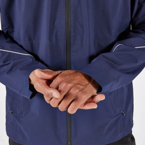 Veste imperméable running trail Homme, KIPRUN Run 500 Bleu