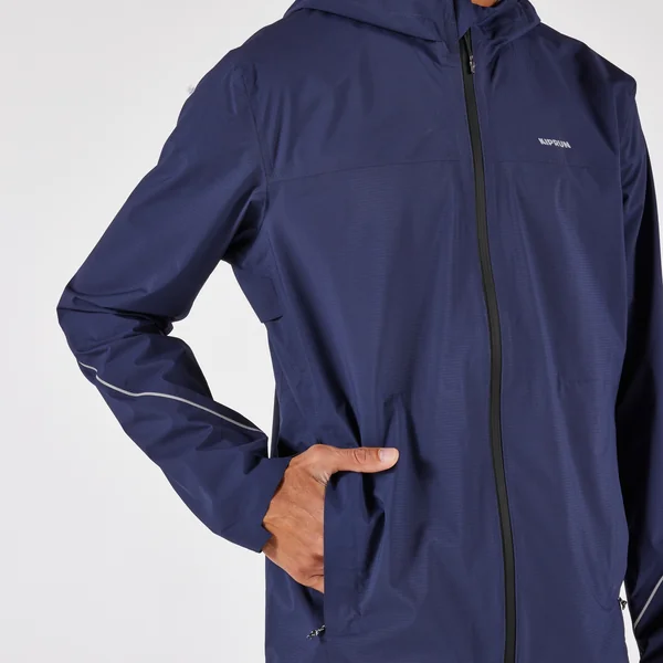 Veste imperméable running trail Homme, KIPRUN Run 500 Bleu