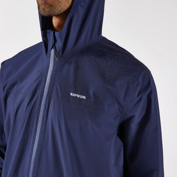 Veste imperméable running trail Homme, KIPRUN Run 500 Bleu