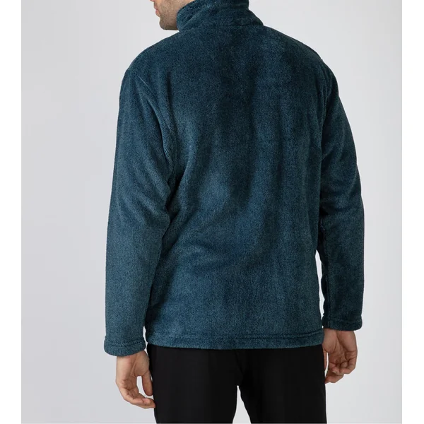 Veste pilou zippée pour homme bleu