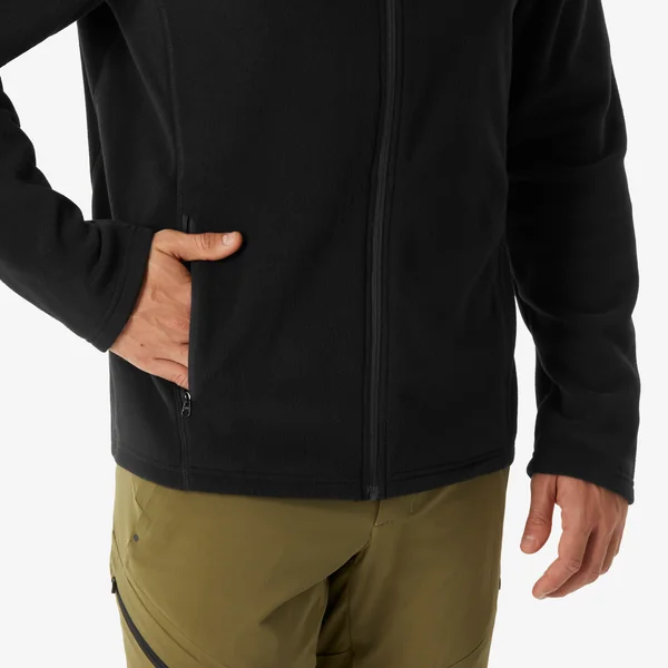 Veste Polaire de randonnée - MH120 - Noir - Homme
