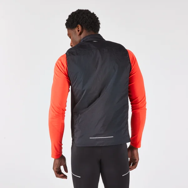 Veste sans manche chaude de running Homme, KIPRUN SL 500 warm noir