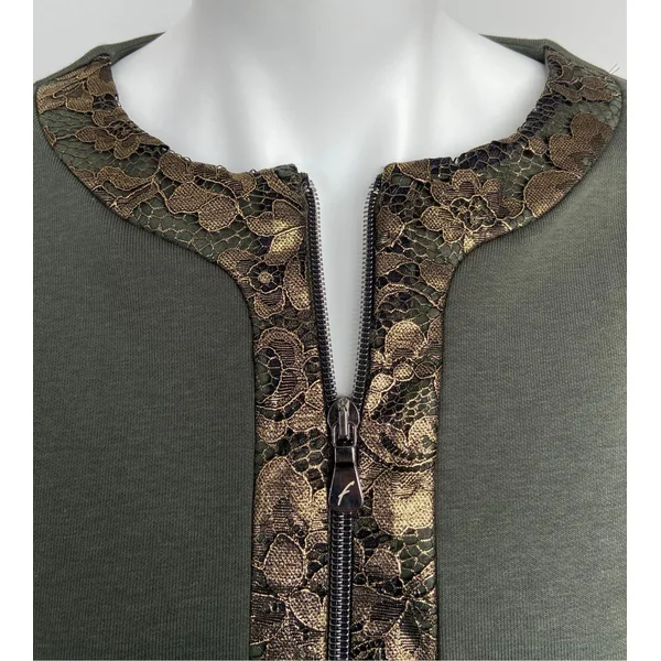 Veste zippée avec dentelle Forest Night