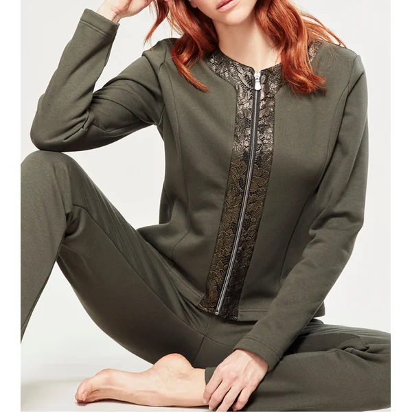 Veste zippée avec dentelle Forest Night