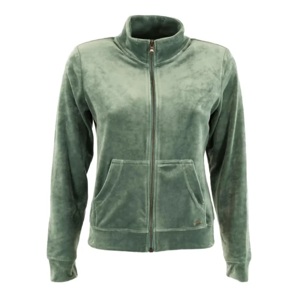 Veste zippée en velours Thurso Sealake vert amande