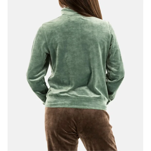 Veste zippée en velours Thurso Sealake vert amande