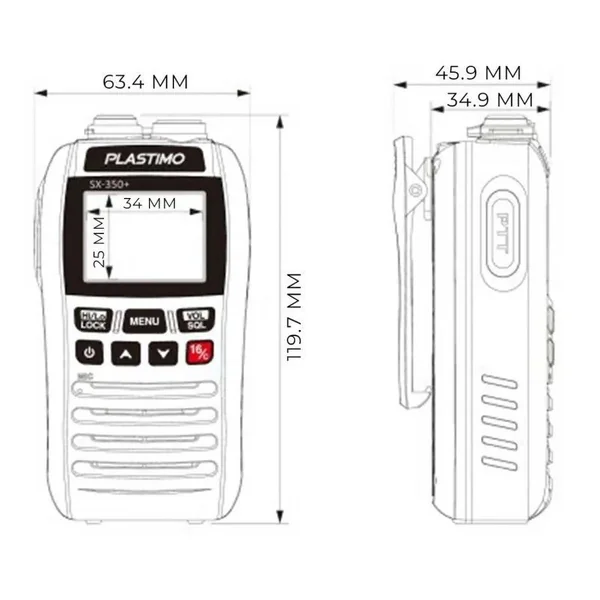 VHF portable et étanche SX-350+