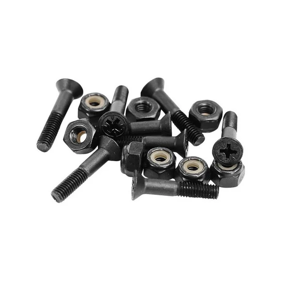 Visserie Skateboard INDEPENDENT Visserie Jeu De 8 Phillips 0.875 Pouce Black