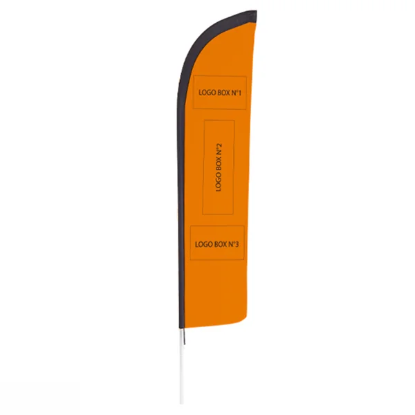 Voile de remplacement oriflamme personnalisée polyester recyclé taille L - 410cm