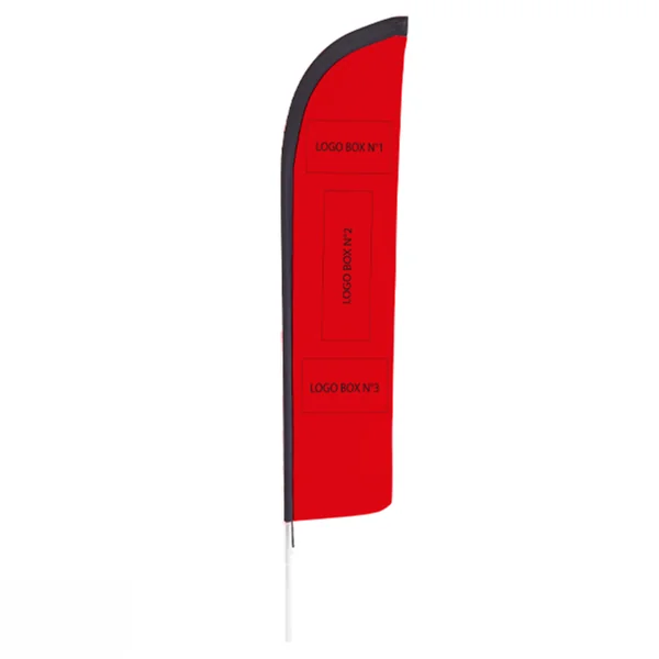 Voile de remplacement oriflamme personnalisée polyester recyclé taille L - 410cm