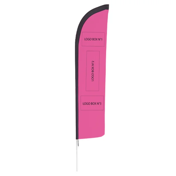 Voile de remplacement oriflamme personnalisée polyester recyclé taille L - 410cm