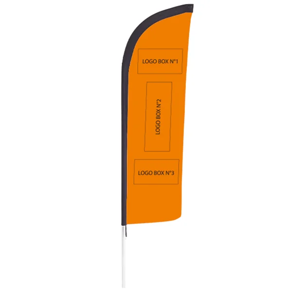 Voile de remplacement oriflamme personnalisée polyester recyclé taille M - 285cm