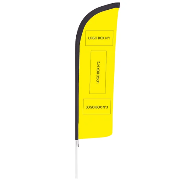 Voile de remplacement oriflamme personnalisée polyester recyclé taille M - 285cm