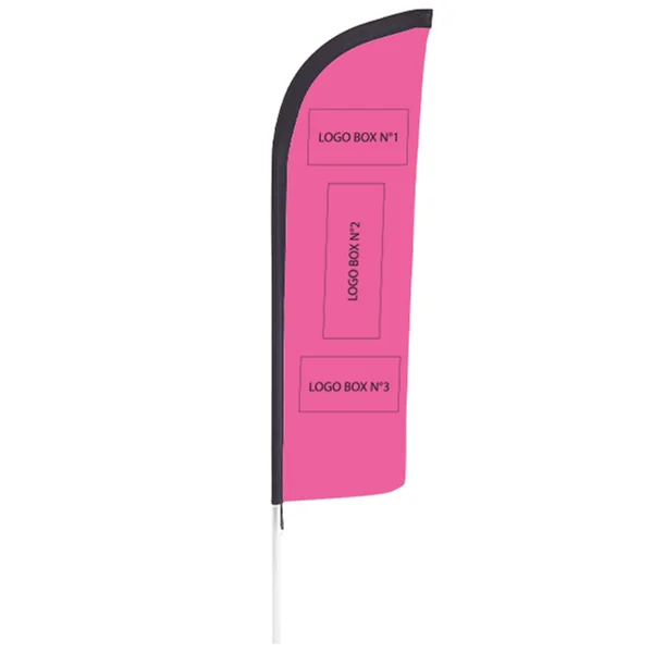 Voile de remplacement oriflamme personnalisée polyester recyclé taille M - 285cm
