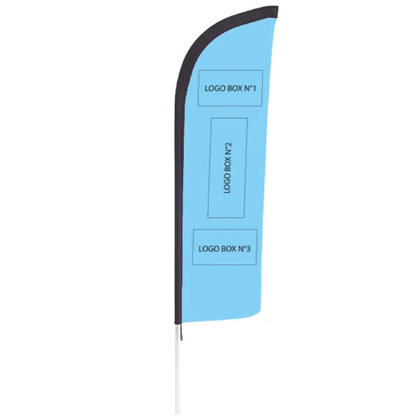 Voile de remplacement oriflamme personnalisée polyester recyclé taille M - 285cm