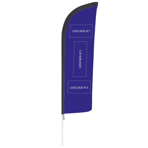 Voile de remplacement oriflamme personnalisée polyester recyclé taille M - 285cm