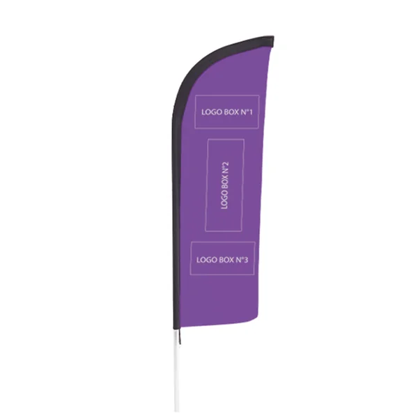 Voile de remplacement oriflamme personnalisée polyester recyclé taille S - 216cm