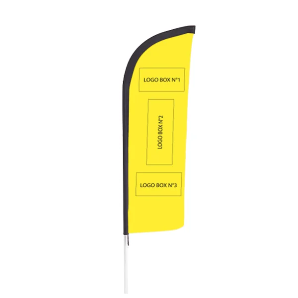 Voile de remplacement oriflamme personnalisée polyester recyclé taille S - 216cm