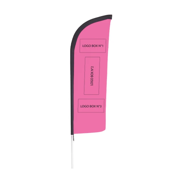 Voile de remplacement oriflamme personnalisée polyester recyclé taille S - 216cm