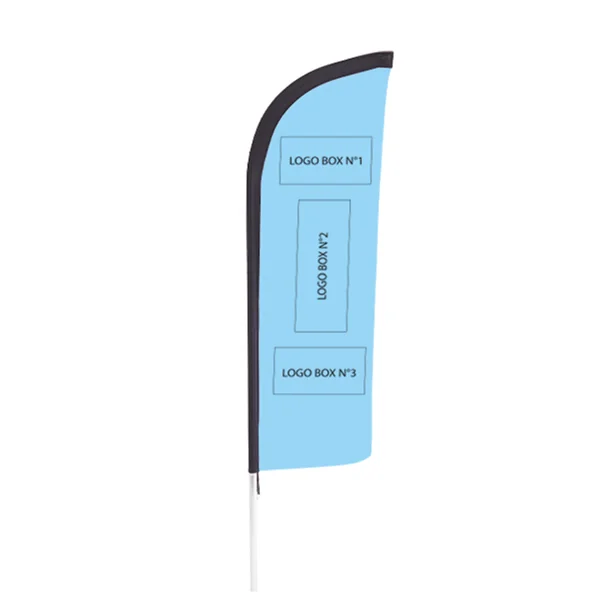 Voile de remplacement oriflamme personnalisée polyester recyclé taille S - 216cm