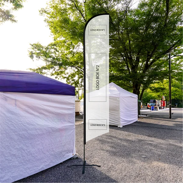 Voile de remplacement oriflamme personnalisée polyester recyclé taille XL- 520cm