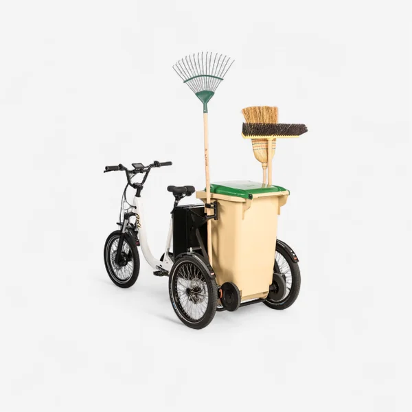 Vélo cargo Bkl - Triporteur Cube blanc