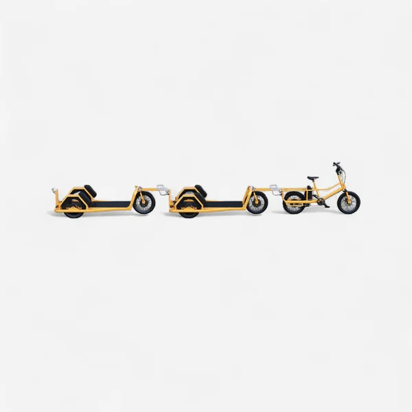 Vélo cargo Pelican - Pelicantrain Plateau Nu jaune
