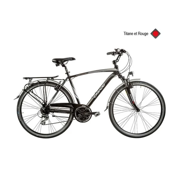 Vélo CASADEI ctb 28 zefiro 24v alu h52 titane et rouge
